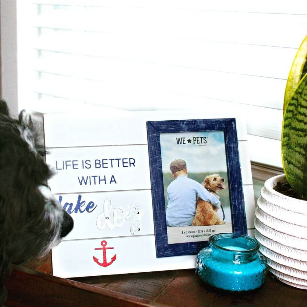 Life is Better With a Lake Dog Coastal Picture Frame Picture Frames New England Trading Co   