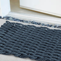 Thumbnail for ColorWave Nautical Rope Doormat, Solid Navy Blue Door Mats ColorWave   
