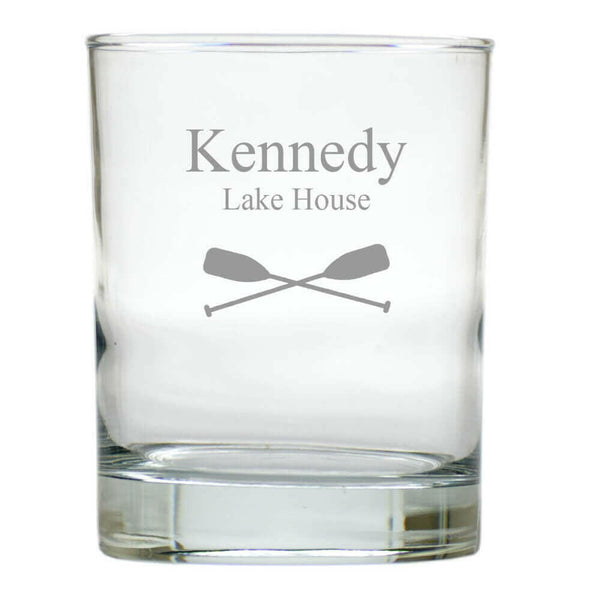 Personalized Nautical Glasses, Double Old Fashioned, Set of 2 & 6 Drinkware Sets Nautical Living   
