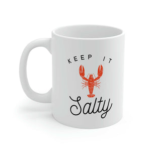Keep It Salty Ceramic Beach Coffee Mug Mugs New England Trading Co   