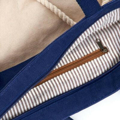 Canvas Sailor Tote Bag with Rope Detail Shopping Totes New England Trading Co   