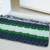 Thumbnail for Wicked Good Nautical Rope Doormat, Navy, Green, Seafoam Door Mats Wicked Good Doormat   