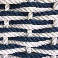 Thumbnail for ColorWave Nautical Rope Doormat, Navy Blue & Cape Gray Door Mats ColorWave   