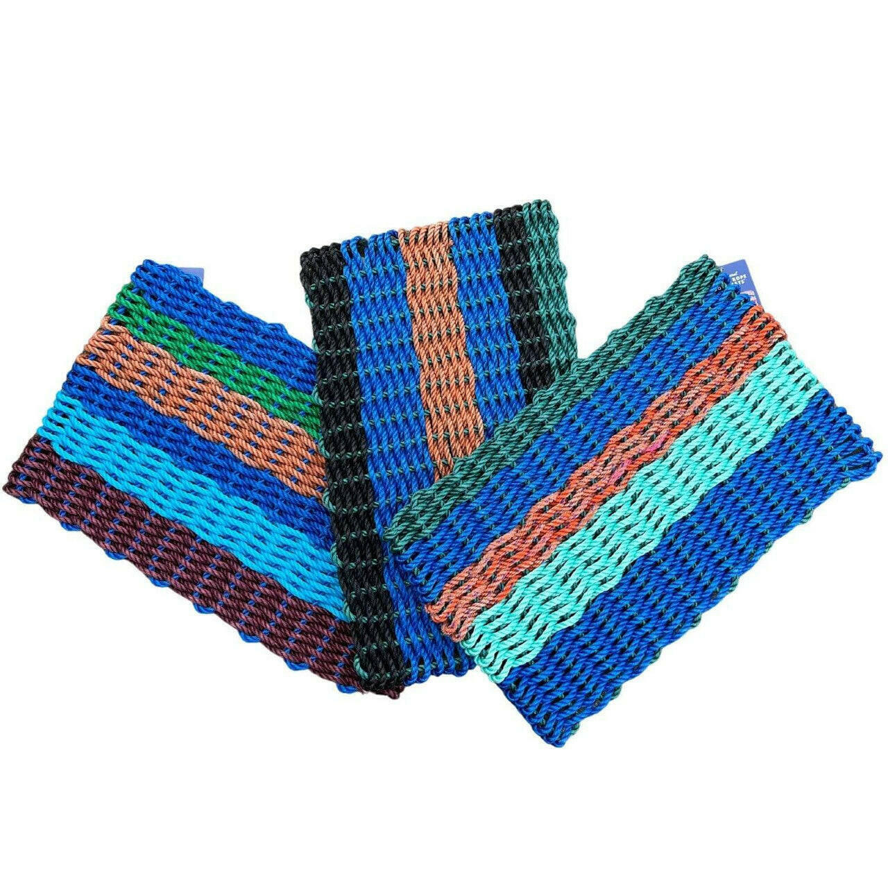 "Colors of Maine" Assorted Recycled Lobster Rope Doormats, 18x30 Door Mats The New England Trading Company   