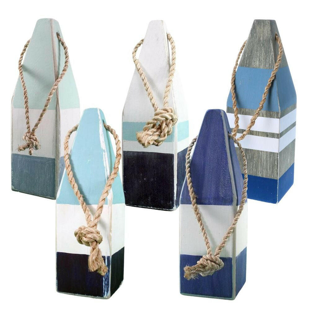 Distressed Wooden Buoy, 12" x  3.75" Decor New England Trading Co   