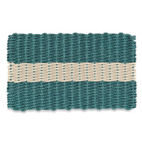 Thumbnail for Wicked Good Nautical Rope Doormat, Dark Green with Light Tan Stripe Door Mats Wicked Good Doormat   