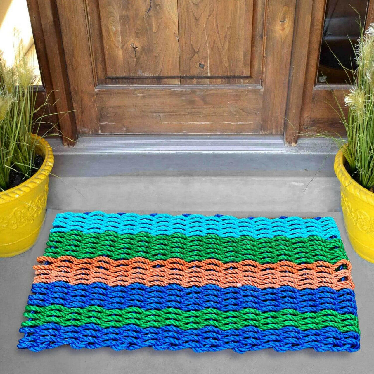 "Colors of Maine" Assorted Recycled Lobster Rope Doormats, 18x30 Door Mats The New England Trading Company   