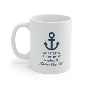 Personalized Latitude Longitude Ceramic Beach Coffee Mug Mugs New England Trading Co   