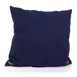 Recycled Sail Pillow, Navy Blue and Red, 20" x 20" Throw Pillows New England Trading Co   