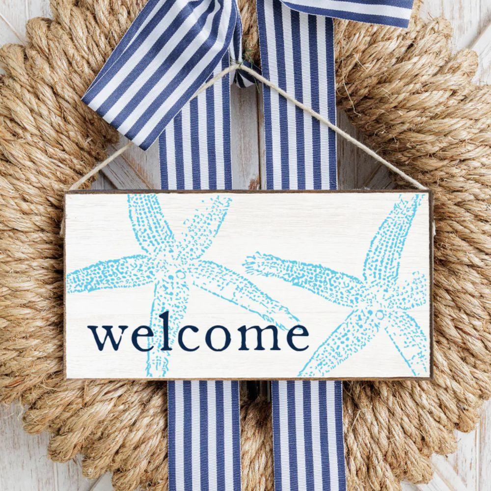 Starfish Welcome Sign Decor New England Trading Co   
