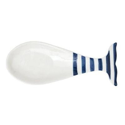Ceramic Whale Tail Spoon Rest Serveware Accessories New England Trading Co   