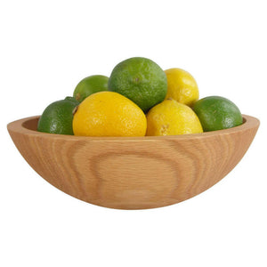 10 Inch Solid Red Oak Wooden Bowl Bowls American Farmhouse Bowls   