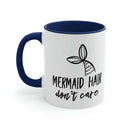 Mermaid Hair Don't Care Ceramic Beach Coffee Mug, 5 Colors Mugs New England Trading Co Navy  
