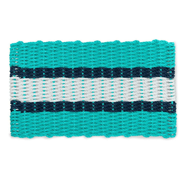 Lobster Rope Doormats, Outdoor Door Mats, Wicked Good Door Mats Made in Maine, Teal, Navy, Seafoam