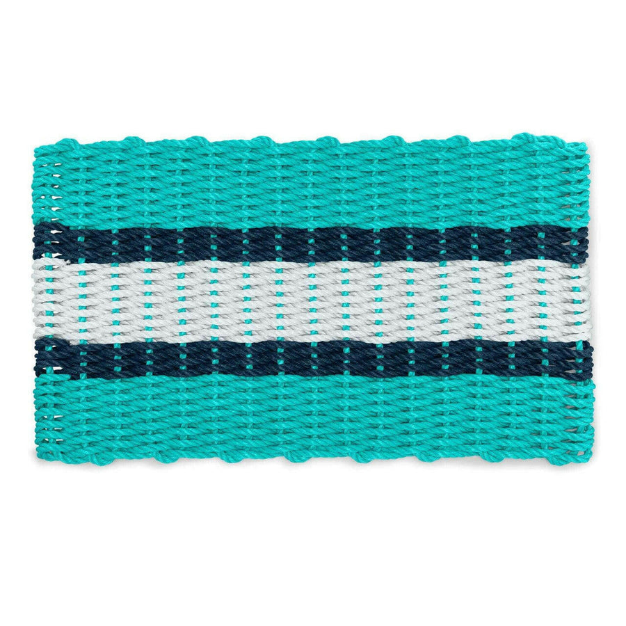 Lobster Rope Doormats, Outdoor Door Mats, Wicked Good Door Mats Made in Maine, Teal, Navy, Seafoam