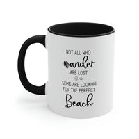 Thumbnail for Not All Who Wander Are Lost Ceramic Beach Coffee Mug, 5 Colors Mugs New England Trading Co Black  