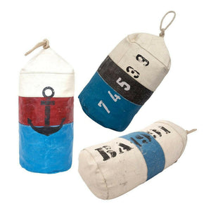 Buoy Shaped Bolster Pillow, 3 Styles Pillows New England Trading Co   