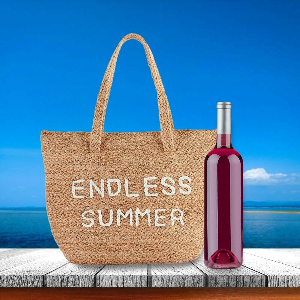 Endless Summer Jute Cooler Tote, Insulated Insulated Bags New England Trading Co   
