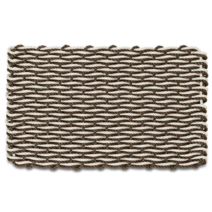 Lobster Rope Doormats, Outdoor Door Mats, Wicked Good Door Mats Made in Maine, Mocha & Light Tan Double Weave