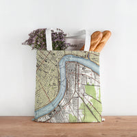 Thumbnail for Nautical Chart Tote Bag, Locations in Louisiana