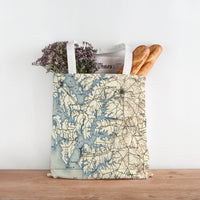 Thumbnail for Nautical Chart Tote Bag, Locations in Maryland