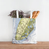 Thumbnail for Nautical Chart Tote Bag, Locations in New Jersey