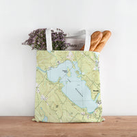 Thumbnail for Nautical Chart Tote Bag, Locations in New Hampshire