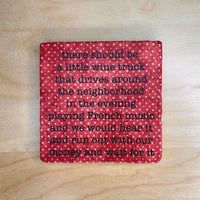 Thumbnail for Tumbled Marble Coaster, Wine Truck Waiting Game, Sarcastic Wine Coasters Coasters New England Trading Co   