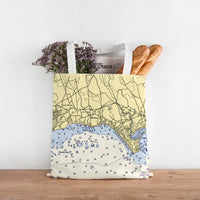 Thumbnail for Nautical Chart Tote Bag, Locations in Connecticut
